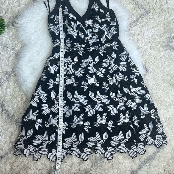 RACHEL Rachel Roy Black and White Floral Mini Dress - Picture 12 of 15